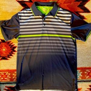 Grey and Lime Performance Polo